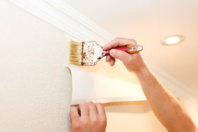 Pose de papier peint à la Chapelle-Bâton — revêtements muraux et toiles de verre